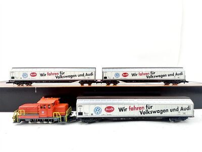 Vorderansicht M�rklin 8141 VW G�terzug-Set mit Diesellok BR 260 Spur Z