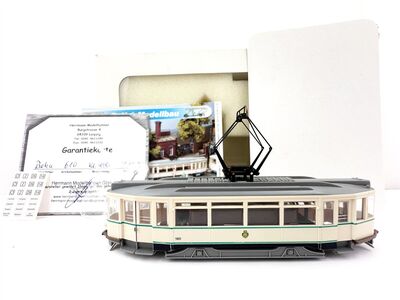 Seitenansicht BeKa 610 H0 Stra�enbahn Kleiner Hecht Dresden mit pmt-Antrieb OVP