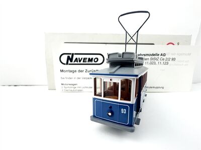 Frontansicht Navemo H0m StStZ Z�rcher Triebwagen mit St�ngl-Antrieb