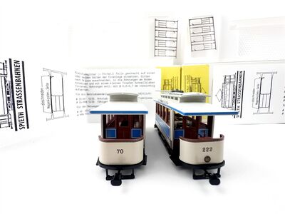 Frontansicht Spieth H0m Triebwagen 222 + Beiwagen 70 der SBB AG TOP