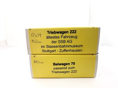 Spieth H0m Triebwagen 222 + Beiwagen 70 der SBB AG in OVP