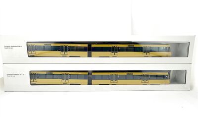 Seitenansicht Leopold Halling H0 Stuttgarter Stadtbahn 2er-Set DT 8.10 SSB mit Antrieb OVP