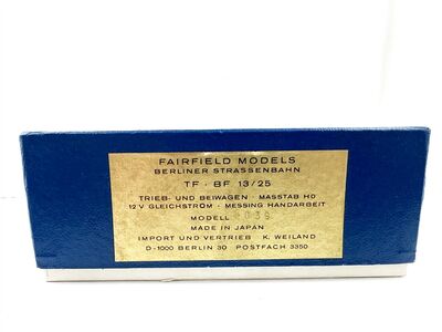 Fairfield Models H0 Berliner Stra�enbahn TF BF 13 / 25 Messing mit Motor