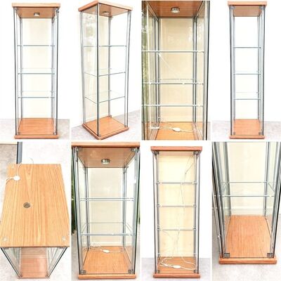 IKEA DETOLF Glasvitrine Optik in Schwarz