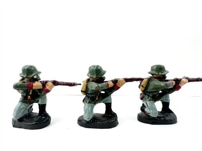 Elastolin Hausser Figuren Soldaten als 3er-Set Infanterie 7cm