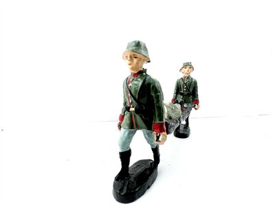 Elastolin Hausser WW2 Sanit�tstrupp: 2 Krankentr�ger mit Verwundetem