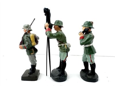 Lineol & Elastolin Soldaten 3 Massefiguren WW2
