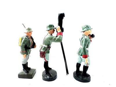 Lineol & Elastolin Soldaten 3 Massefiguren WW2