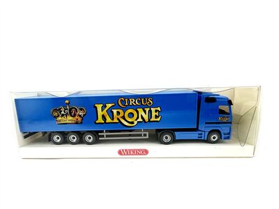 Wiking 53870 H0 MB Actros Koffer-Sattelzug Circus Krone...
