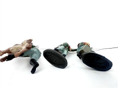 Elastolin Masse Figuren WW2 Nachrichtentruppe & Meldehund-Staffel