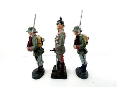 Elastolin Masse Figuren WW2 Kaiser Wilhelm II + Infanterie Soldaten