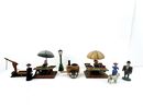 Erzgebirge Figuren (1920er/30er) Marktszene mit St�nden...