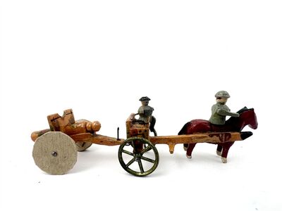 Erzgebirge 1930er Artillerie-Kanone mit Reiter & Protze Spur 0