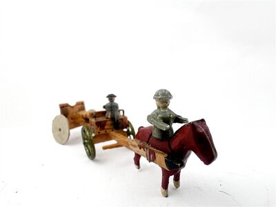 Erzgebirge 1930er Artillerie-Kanone mit Reiter & Protze Spur 0