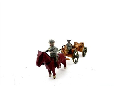 Erzgebirge 1930er Artillerie-Kanone mit Reiter & Protze Spur 0