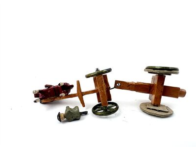 Erzgebirge 1930er Artillerie-Kanone mit Reiter & Protze Spur 0