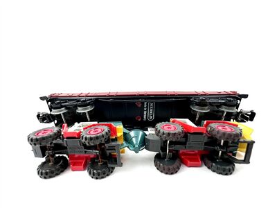 M�rklin H0 Flachwagen der DB mit 2 Wiking Traktoren / Muldenkipper 1:87
